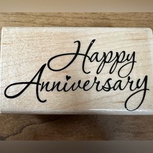 Stampabilities Happy Anniversary FR1035.  Rubber Stamp, New
